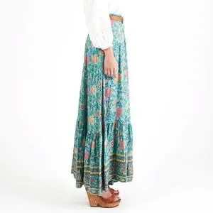 Spell | Skirts | Spell Folk Town Maxi Skirt In Turquoise | Poshmark 